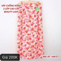 Váy chống nắng cotton 2 lớp cao cấp