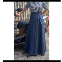 Váy chống nắng jean dạng quây loại cột dây cao cấp,mềm mại che kín chân