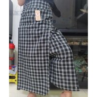 Váy chống nắng kaki dán nút lưng thun 3 trong 1