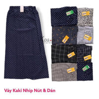 Váy Chống Nắng Kaki Nhíp Dán và Nút