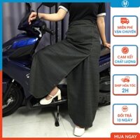 Váy chống nắng xẻ tà kaki KHT101 chất vải cotton mềm mát và dày dặn có nút bấm chân H&T FASHION