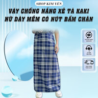 Váy chống nắng xẻ tà nữ vải kaki dày mềm thoáng mát, có nút bấm chân tiện lợi - Shop Kim Yến 5