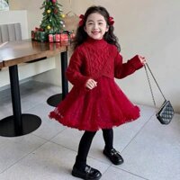 Váy chúc mừng năm mới của công chúa mùa thu đông Giáng sinh