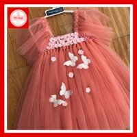 Váy công chúa ❤️FREESHIP❤️ Váy tutu hồng cam cánh tiên hoa nhí