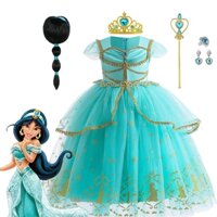 Váy công chúa bé gái Aladdin Đèn ma thuật Công chúa Jasmine cosplay váy trẻ em Halloween Carnival