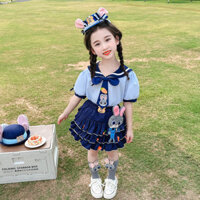 Váy công chúa bé gái jk Bộ đồ mỏng Trẻ em Judy cos Thỏ Sĩ quan cảnh sát Váy Lolita