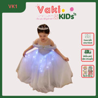 Váy công chúa bé gái phát sáng - kèm vương miện kim cương (Hàng QCCC)