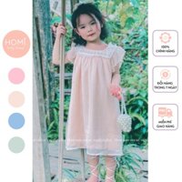 Váy công chúa cho bé gái HOMI BABY HOUSE đầm công chúa Ruby voan ren bèo cổ cho bé gái dự tiệc dạo phố