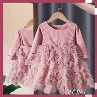 Váy Công Chúa Dài Tay Cho Bé Hàng Quảng Châu Cao Cấp Siêu Dễ Thương