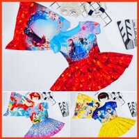 Váy công chúa Elsa - Bạch Tuyết cho bé gái tặng kèm tà bay và mặt nạ