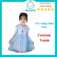 Váy công chúa Elsa cho bé 3-6 tuổi ,Đầm Elsa tay bồng kim tuyến sang chảnh -Bishopkid