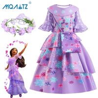 Váy Công Chúa Hoa Cẩm Chướng Màu Tím Cho Bé Gái 2-10 Tuổi mfmw003