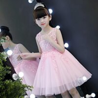 Váy công chúa trắng tinh khôi bồng bềnh xinh xắn  đáng yêu hàng Quảng Châu