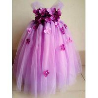 váy công chúa tutu tím hoa cà