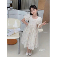 váy công chúa váy tiểu thư cho  bé chất von thêu cao cấp 2 lớp cho bé từ 10-38kg