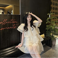 Váy công chúa voan tơ babydoll -nhiều tầng 2 lớp kiểu dáng hàn quốc ulzzang -đầm dự tiệc sang chảnh -TOOP