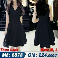 Váy công sở cô vest xếp bèo.