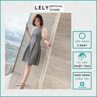 Váy Công Sở Dài Qua Gối -LELY-V204 - Chân Váy Xếp Ly,  CARO ĐAI EO, Nữ Tính, Nhẹ Nhàng