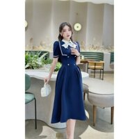 VÀY CÔNG SỞ SANG TRỌNG XANH LÉ PHỐI NƠ CỔ THỜI TRANG NỮ LUXURY NC230 PHÙ HỢP ĐI LÀM ĐI CHƠI ĐỀU ĐẸP