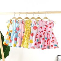 Váy cotton lụa mới cho bé gái mùa hè, váy công chúa cho bé gái, váy ngủ cho bé gái lớn