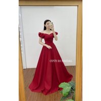 Váy cưới , Đầm cưới, Đầm thiết kế, Váy cưới đi bàn bẹt vai CD148 - Váy cưới đẹp sang trọng - Cưới đi bridal