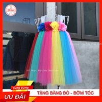 Váy dạ hội cho bé ❤️FREESHIP❤️ Váy 7 sắc quai thường cho bé gái siêu cute