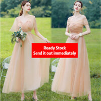 Váy dạ hội cho bé gái Váy phù dâu dài Nhóm chị em Skinny Maxi Váy cưới Đầm dạ hội