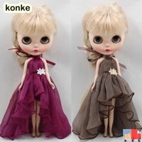 Váy dạ hội KONKE, Váy công chúa búp bê Mini thời trang, Phụ kiện DIY dễ thương chất lượng cao Quần áo voan thanh lịch cho azone19 ob24 Búp bê cho búp bê blythe