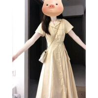 Váy dài màu vàng chanh