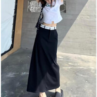 Váy Dài Nữ Vải Kate Thun Lưng Sọc Ngang - Phong Cách Hotgirl