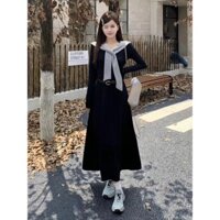 Váy dài Váy body Đầm maxi dáng dài thu đông Váy liền khí chất mẫu mới mùa thu của nữ