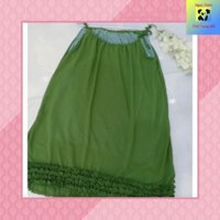 Váy ĐẦM 2 DÂY CỔ YẾM NHÚN BÈO Hàng cao cấp
