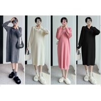 Váy Đầm Bầu Len Suông Lịch Sự A2661