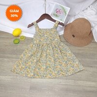Váy đầm bé gái họa tiết hoa nhí chất liệu lụa Hàn cao cấpVAYBEGAIV1031_1