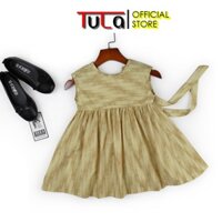 Váy Đầm Bé Gái Nơ Sau Cực Xinh Vải Thô Hàn Quốc