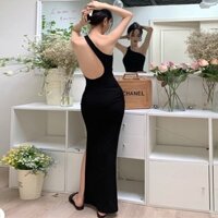 Váy đầm body lệch vai hở lưng quyến rũ sexy sang chảnh dự tiệc đi chơi đi biển thời trang nữ