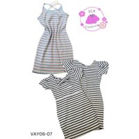 Váy / Đầm body thun ôm cho bé gái sọc ngang hot trend (6-