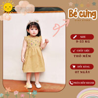 Váy đầm cho bé, Váy tiểu thư thêu hoa cao cấp cho bé gái đi chơi, đi tiệc, sinh nhật từ 1-5 tuổi