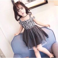 Váy đầm công chúa bé gái váy phồng vai rơi đi tiệc đi chơi