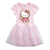 Váy đầm công chúa hình Hello Kitty dành cho bé gái 3-8 tuổi