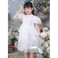 Váy Đầm Công Chúa SEEDKIDS Thiết Kế Cho Bé Gái Tay Chuông 3 Tầng