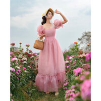 Váy Đầm Công Chúa Tay Phồng Organza