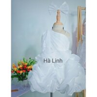 váy đầm công chúa tiểu thư lệch vai cho bé.