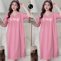 Váy đầm dáng suông tay lỡ thun thái YoYo cao cấp bigsize đầm bầu mã MY SOUL MATE