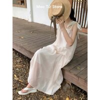 Váy đầm hai dây maxi đi biển chất tơ voan hàng QC cao cấp sang chảnh - Mao Tử Store