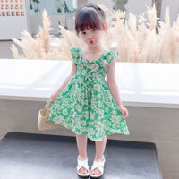 Váy đầm hoa cúc dễ thương cho bé gái