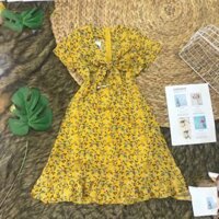 VÁY ĐẦM HOA NHÍ CỘT NƠ NGỰC