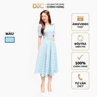 Váy Đầm Kẻ Caro Dáng Xoè Cổ Tròn Tiểu Thư Xinh Xắn Đi Làm, Đi Chơi, Đi Tiệc, Thiết Kế Cao Cấp DVC Fashion V4700