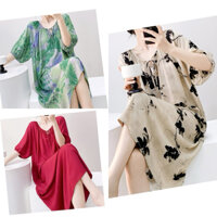 Váy, đầm mặc nhà from rộng bigsize vải lanh tole mềm mại nhẹ thoáng NTCD1