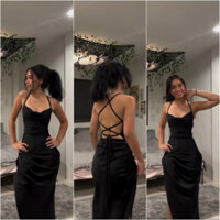 Váy đầm Maxi hở lưng đan dây SUGARGALZ xẻ tà lụa Hàn cao cấp - Tổng hợp chọn mẫu Croptopshouse